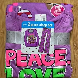 NWT Justice Christmas Pajamas 2 piece PJ set Monkey BFF New sz 14